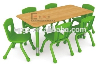 Kindergarten Nursery School Daycare Preschool Children Kids Group-learning Colorful Stackable Combined Party Table and Chair