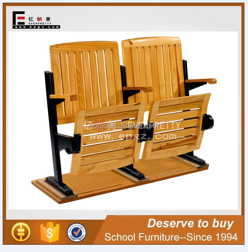 Modern Folding Table Chairs for College Classroom Lecture Hall Wooden Desk Chair Foldable