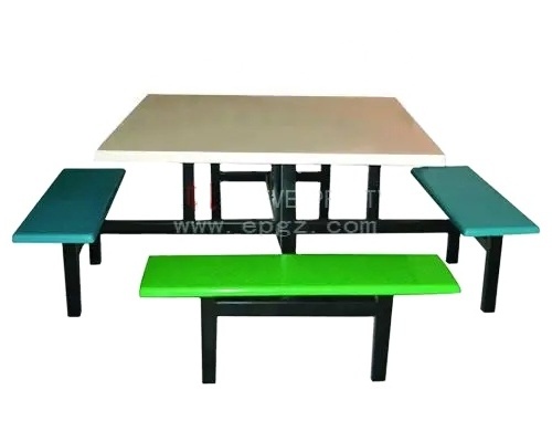 Hot Sale Wholesale School Cafeteria Furniture Dining Table  Canteen Table with Bench