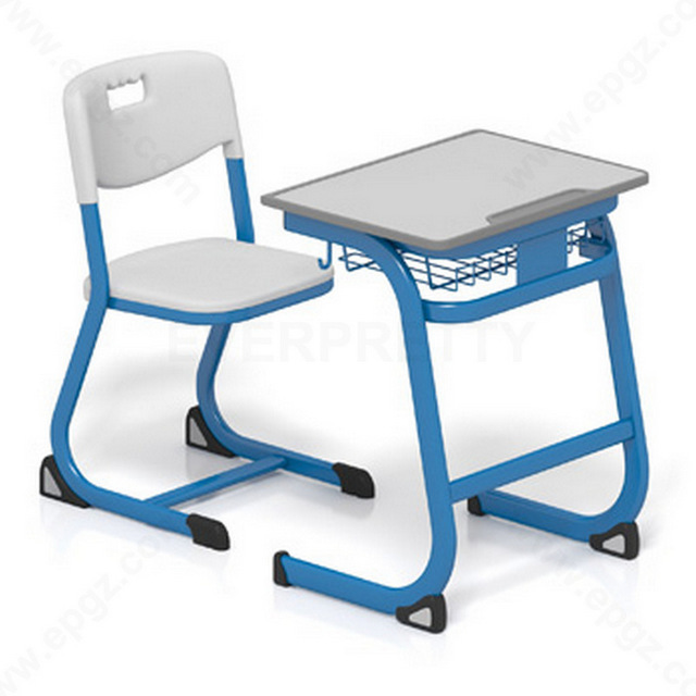 School Furniture Plastic and Steel Adjustable Classroom Desk and Chair