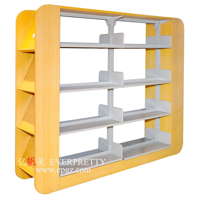 2-Tier Bookshelf Library Furniture for Students Bookcase with Metal Frame Practical School Furniture Set