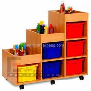 school furniture kids cabinet casters,toy storage box 3-Tier Children Multi-Color Deluxe Toy