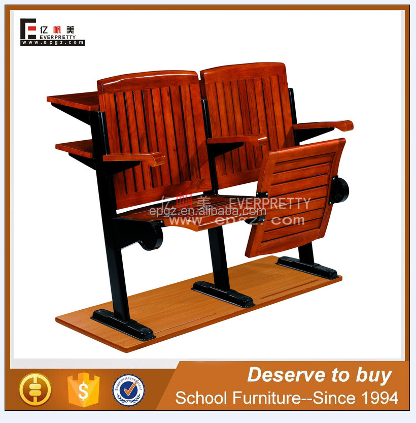 Modern Folding Table Chairs for College Classroom Lecture Hall Wooden Desk Chair Foldable