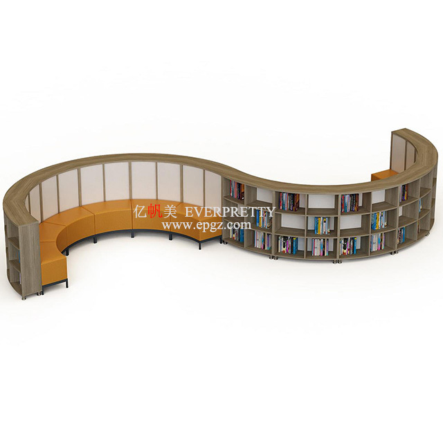 New Product Library Shelf Single Sided Bookshelf Wooden Shelving Book Rack for School Reading Room