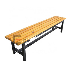 Popular Wooden Long Chair Park Rest Bench Slats Standard Size Garden Bench