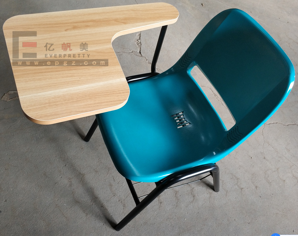 High Quality School Furniture University Collage Training Room Price for Furniture Classroom Study Chair with Writing Pad