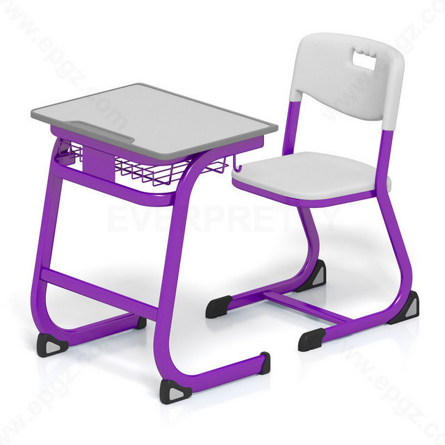 School Furniture Plastic and Steel Adjustable Classroom Desk and Chair