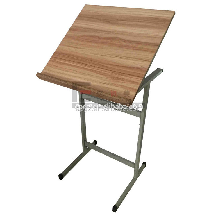 Adjustable Tilting Drawing Table Wooden Drafting Drawing Table