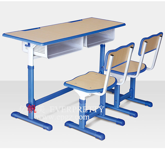 School Furniture Classroom Double Desk and Chairs Used for Students