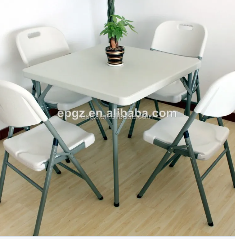 Hot Sale Outdoor Dining Set Plastic Folding Table Chairs Banquet Tables and Chairs White