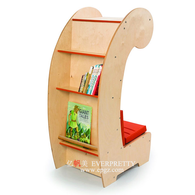 Used Daycare Furniture Sale Wooden Bookcase Children Classroom Furniture Bookshelf Kids Wooden Wall Shelf