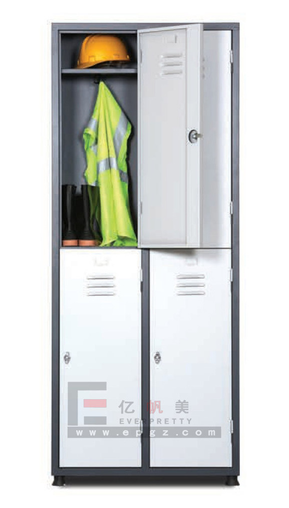 Waterproof Storage Metal Coated 6-door Locker with Lock and Key