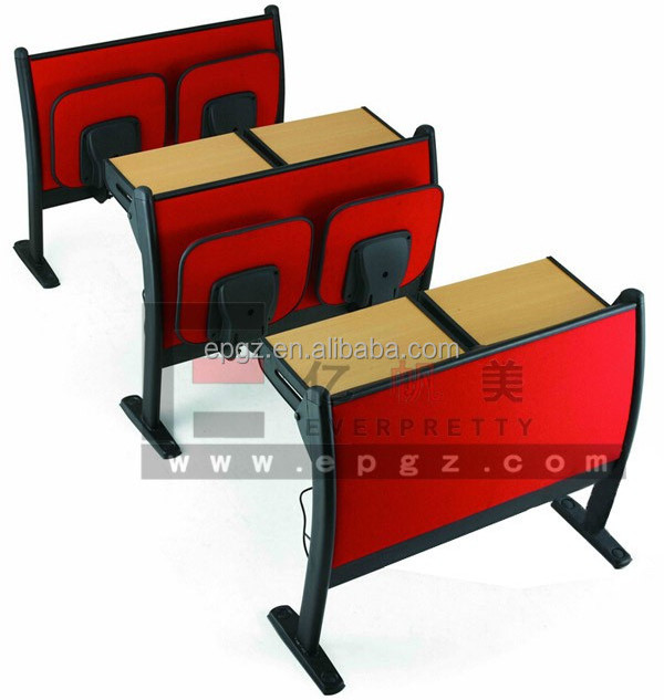 Modern Folding Table Chairs for College Classroom Lecture Hall Wooden Desk Chair Foldable