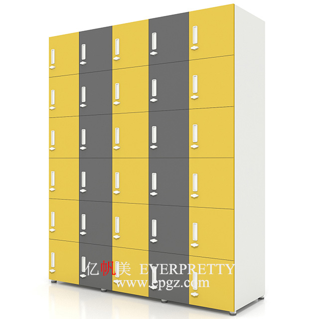 Waterproof Storage Metal Coated 6-door Locker with Lock and Key