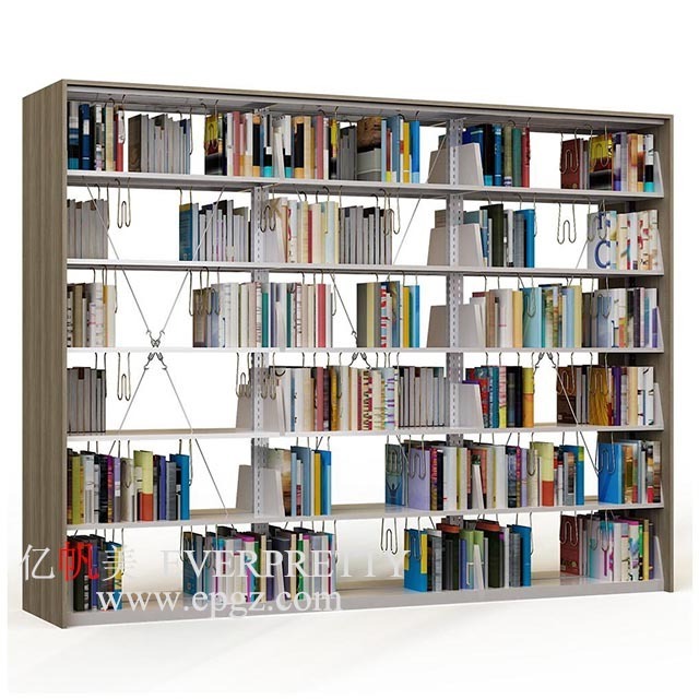 New Product Library Shelf Single Sided Bookshelf Wooden Shelving Book Rack for School Reading Room