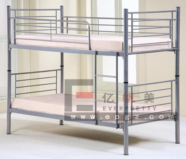 Cheap Dormitory Furniture Factory Metal Frame Bunk Bed with Mattress for Sale