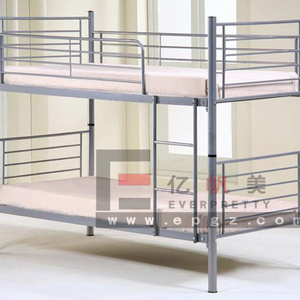 Cheap Dormitory Furniture Factory Metal Frame Bunk Bed with Mattress for Sale