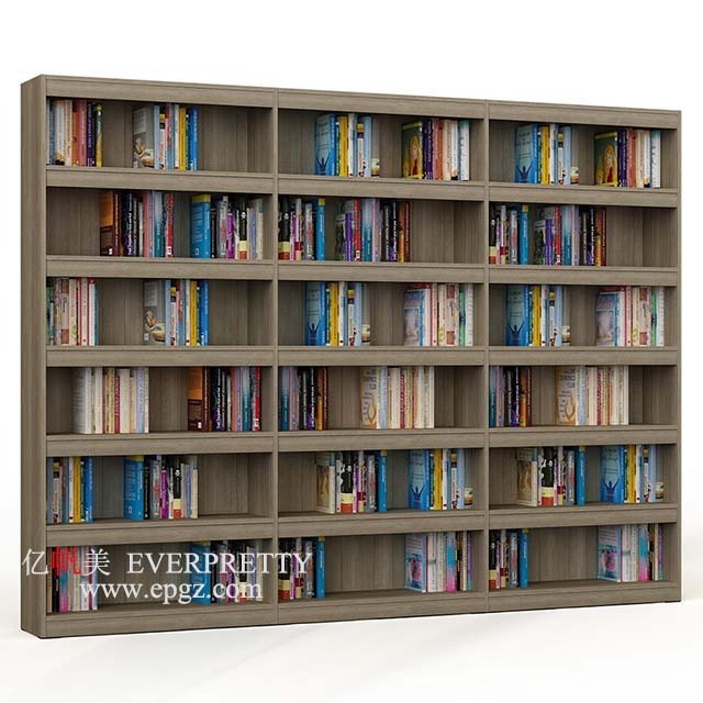 New Product Library Shelf Single Sided Bookshelf Wooden Shelving Book Rack for School Reading Room