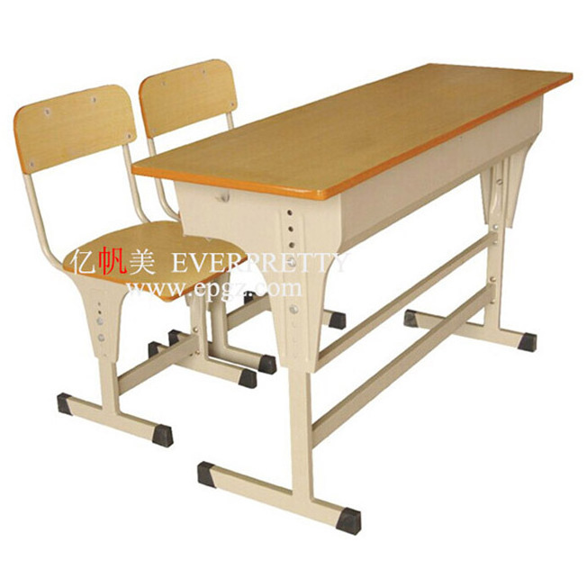 School Furniture Classroom Double Desk and Chairs Used for Students