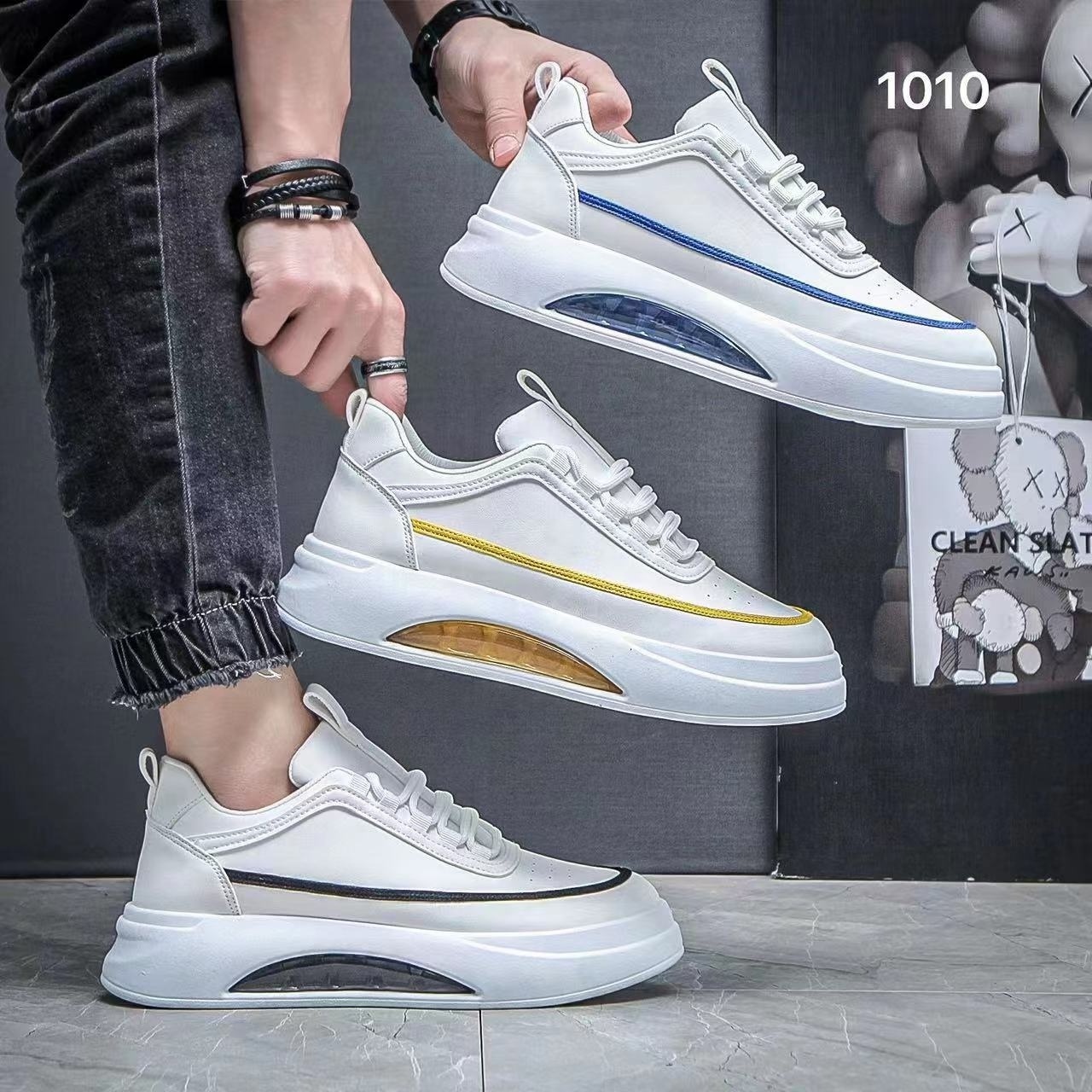 Popular Fashion Custom PU Walking Shoes Men Casual Running Shoes Comfort Flat Shoes For Men