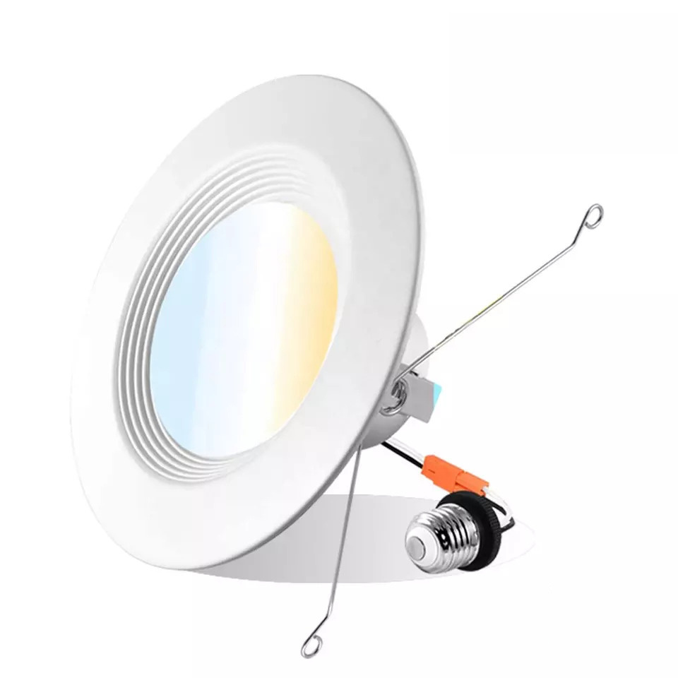 Simple Retrofit Installation Led Recessed Can Light 5/6 Inch 15W 1250LM Led Can Lights E26 Base Screw in Aluminum 90 Modern 1200