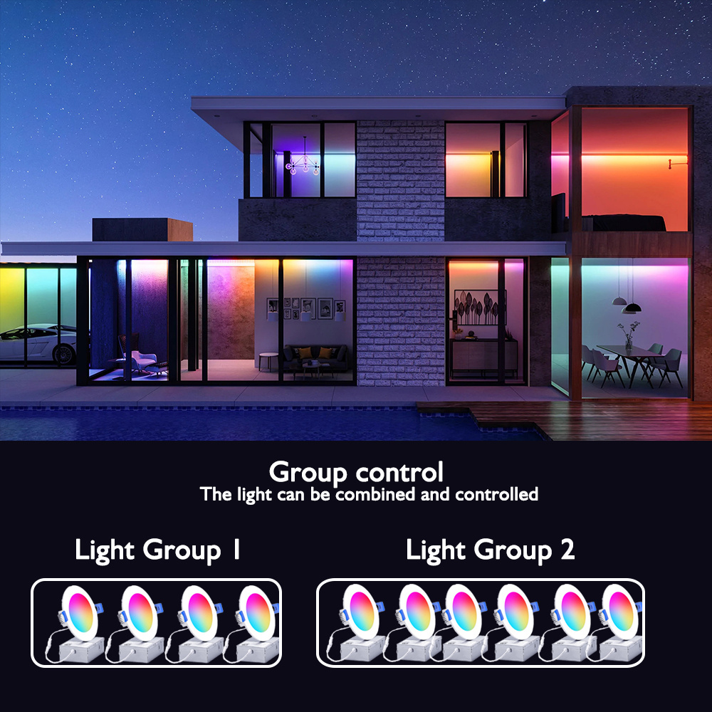 Voice control 16 million colors Smart Led Recessed Lights