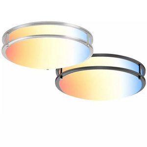 ETL Energy Star 3CCT 5CCT 2700K 4000K 5000K AMZ Hot Sale  Double Ring Led Flush Mount Ceiling lights