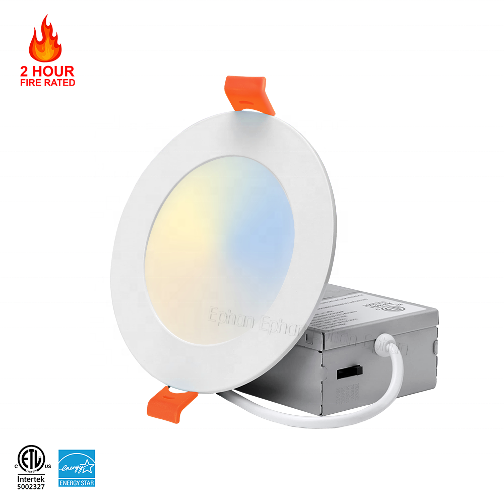 LED Recessed Downlight Dimmable ETL UL263 Fired Rated Ceiling Panel Lights With Junction Box