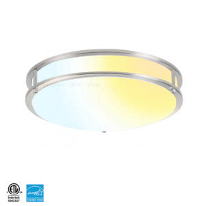 Good Selling Light Fixture 5CCT Brushed Nickel 18W Surface Mounted Led Ceiling Lights