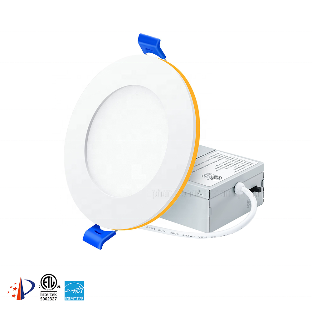 Ephan New Arrival 9W 5CCT Round LED Recessed Trim Can Lights with Night Light Feature