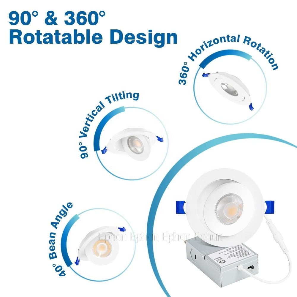 ETL Energy Star Certified 120VAC Recessed Home Lighting Wet Location 4