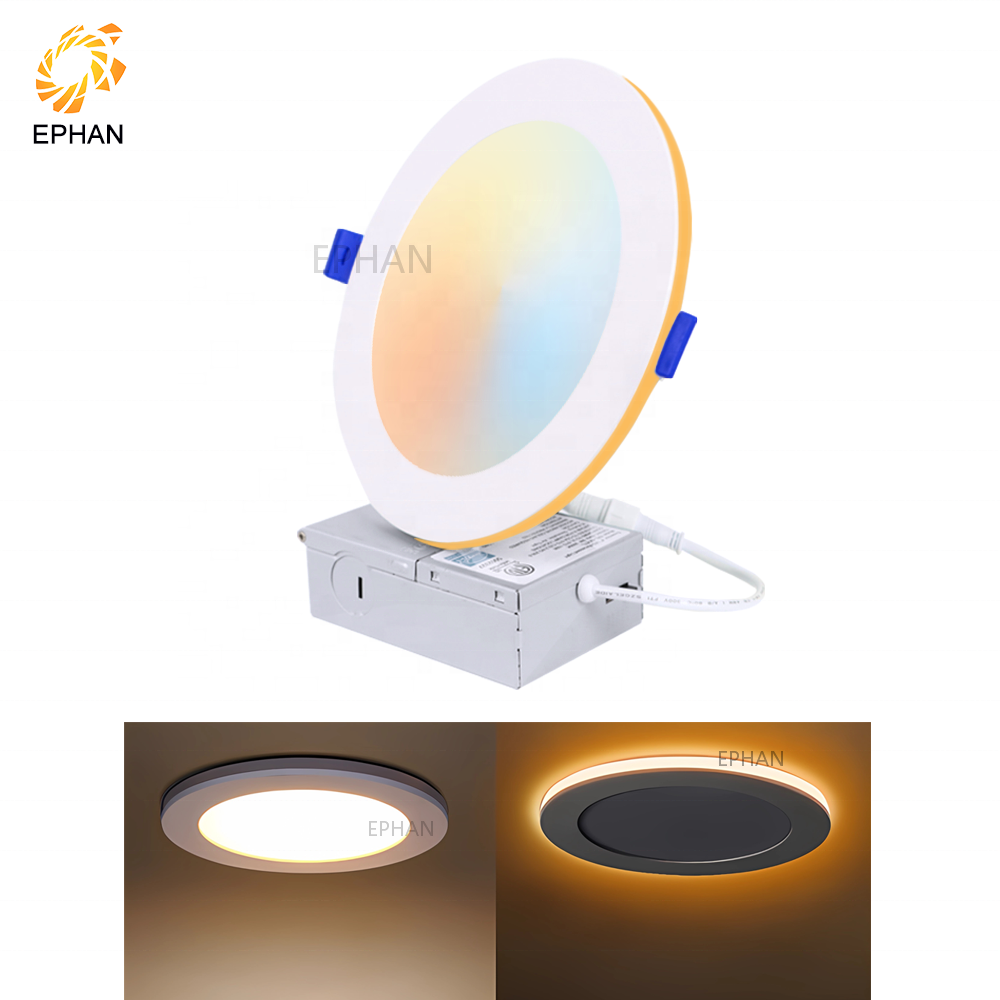 ETL FCC Listed Wet Rated Commercial 6 Inch LED Recessed Downlight with Ceiling Night Light