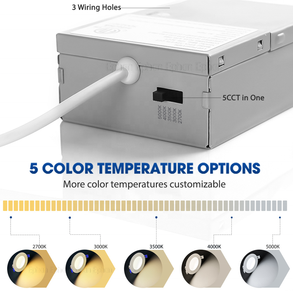 14 Years Factory Panel Down Light 1260Lm Round Canless Led Recessed Ceiling Lighting