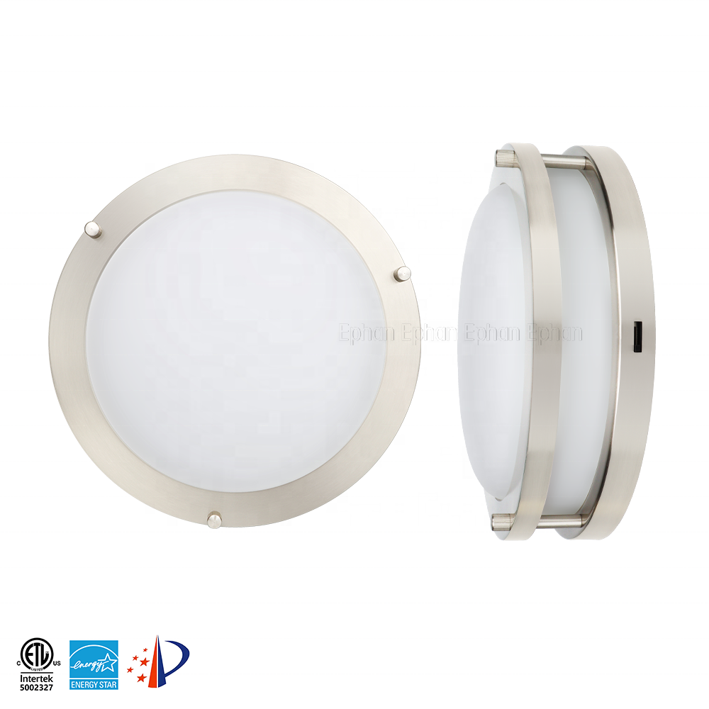 Glass Double Ring Modern Simple Round Surface Mounted LED Ceiling Light for Home Office