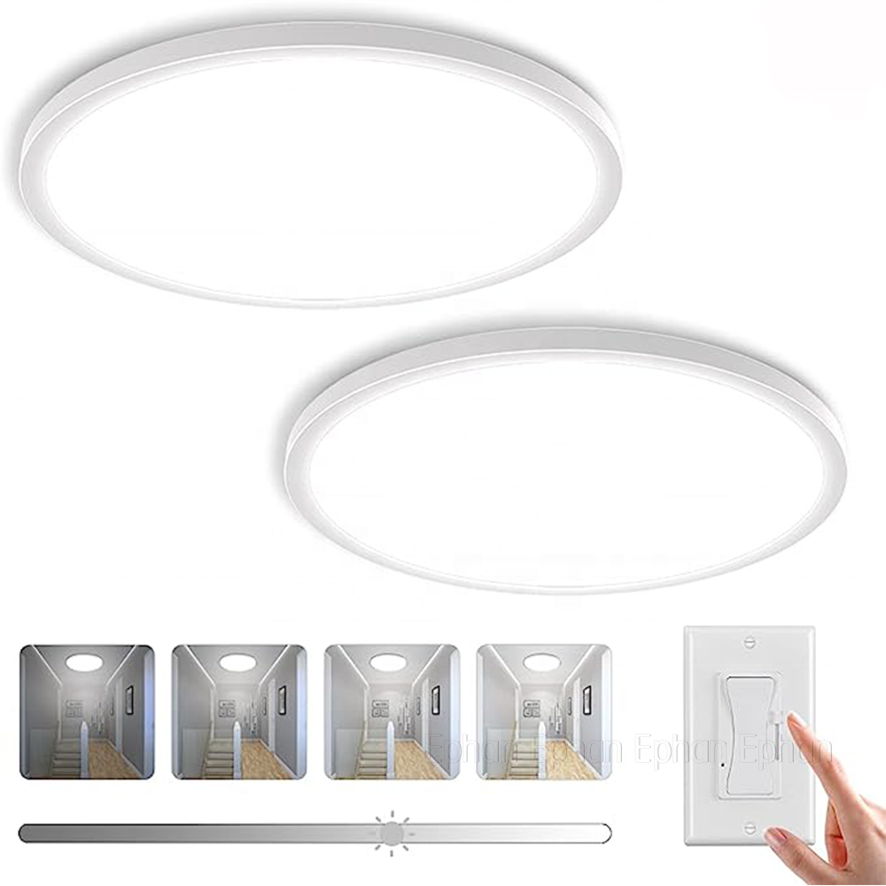 9 12 16 Inch ETL Energy Star 18W 24W Slim Dimmable Flush Mount Round LED Ceiling Lights Fixtures