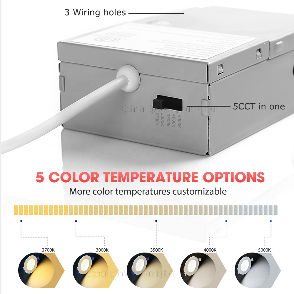 LED Recessed Downlight Dimmable ETL UL263 Fired Rated Ceiling Panel Lights With Junction Box