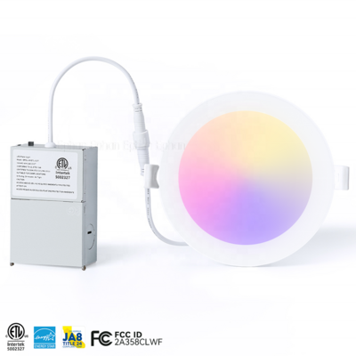 FCC ID2A358Clwf Smart Tuya App 6 Inch 12W 15W Recessed Ceiling RGBW LED Down Lights