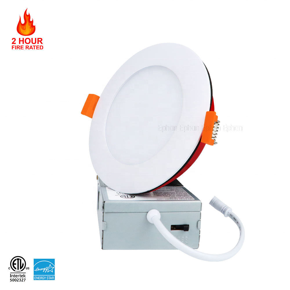 High Quality Fire Rated Recessed Round Ultra Slim LED Panel Lights Ceiling for Hotel