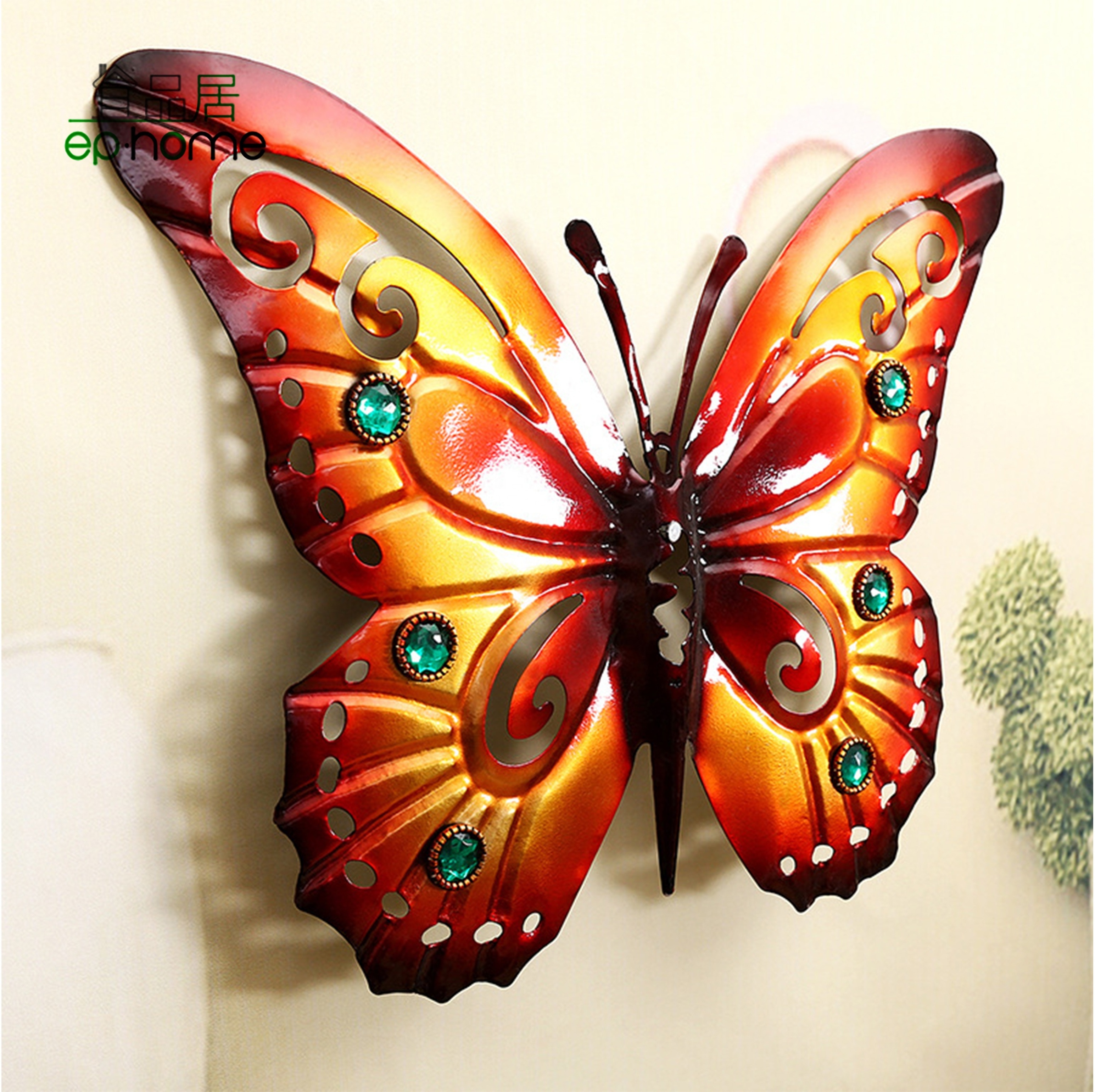 Metal Butterfly Wall Art Hanging Decor for Patio Garden Backyard Fence Outdoor and Indoor Backyard 3D Butterflies Wall Art