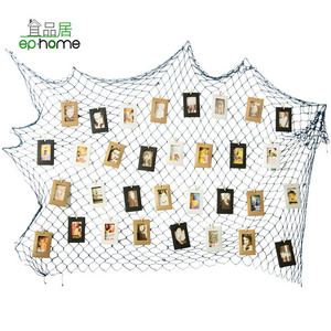 Mediterranean Style Home Interior Decoration Fishing Net Photo Collage Frame Wall Unique DIY  Bedroom/Coffee Tea Shop Decor