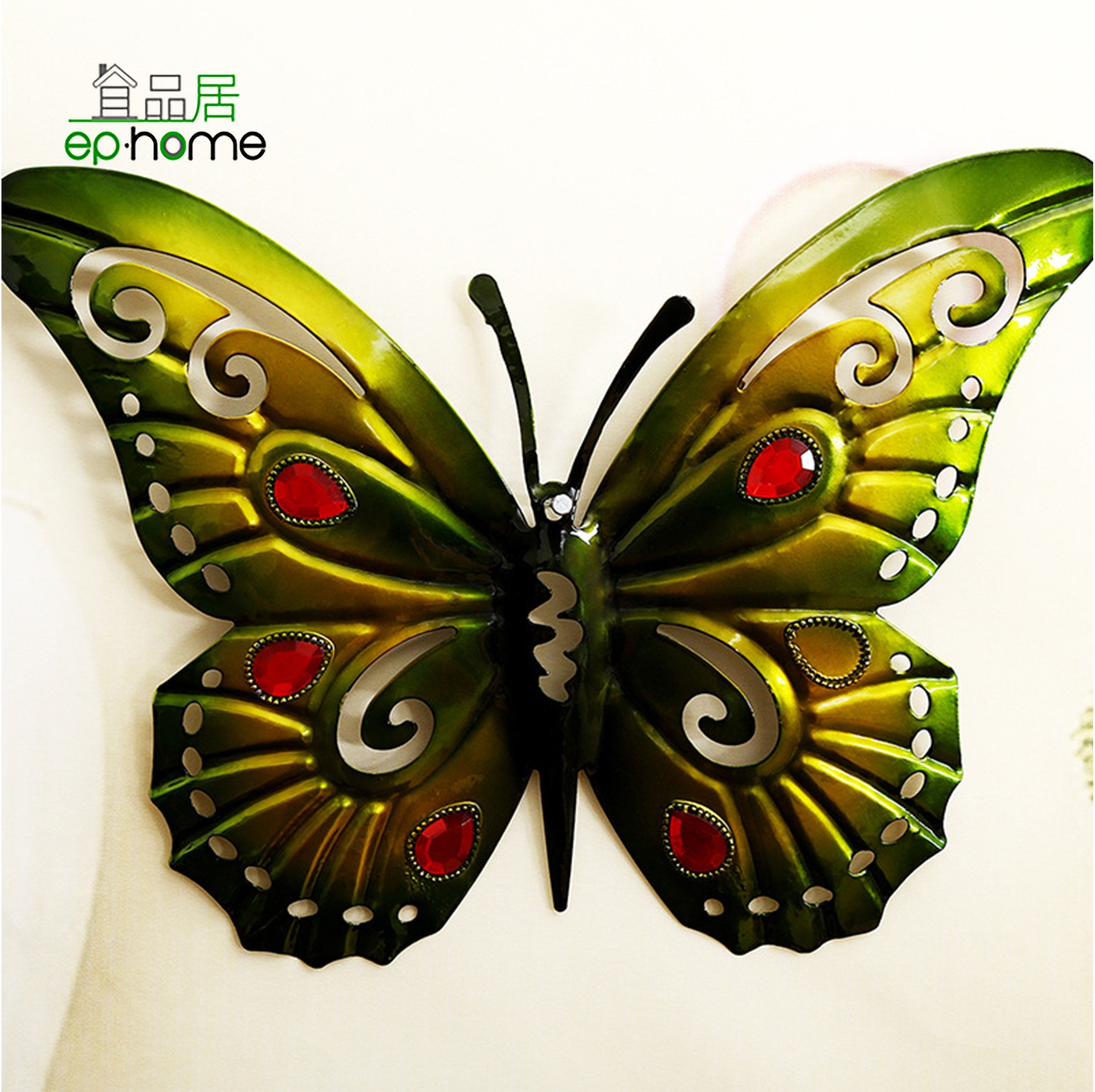 Metal Butterfly Wall Art Hanging Decor for Patio Garden Backyard Fence Outdoor and Indoor Backyard 3D Butterflies Wall Art