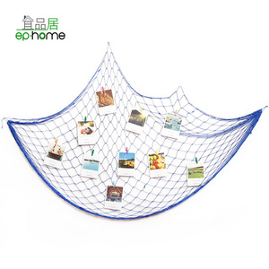 Photo Hanging Display Frames, Fishing Net Picture Holder Wall Decor, Artworks Organizer, Nautical Theme for Dorm Home Party