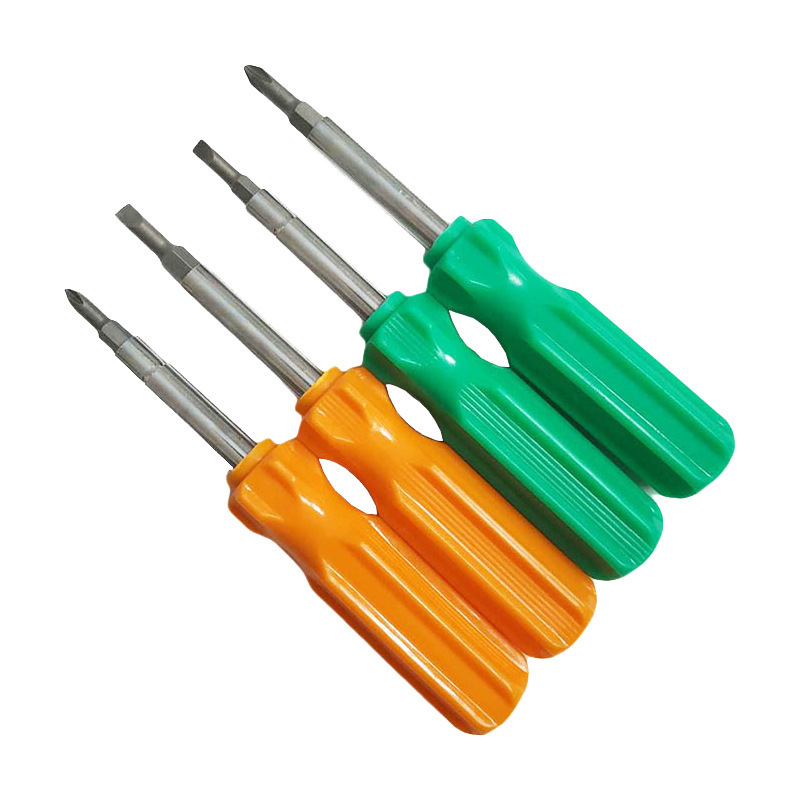 Professional screwdriver cord double head phillips reversible screwdriver flat dual use screwdriver