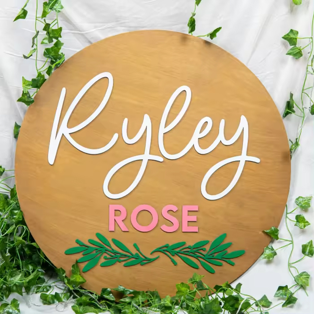 Premium Quality Custom Wooden Nursery Name Signs Best for Home Decor Wooden Wall Decoration Sign