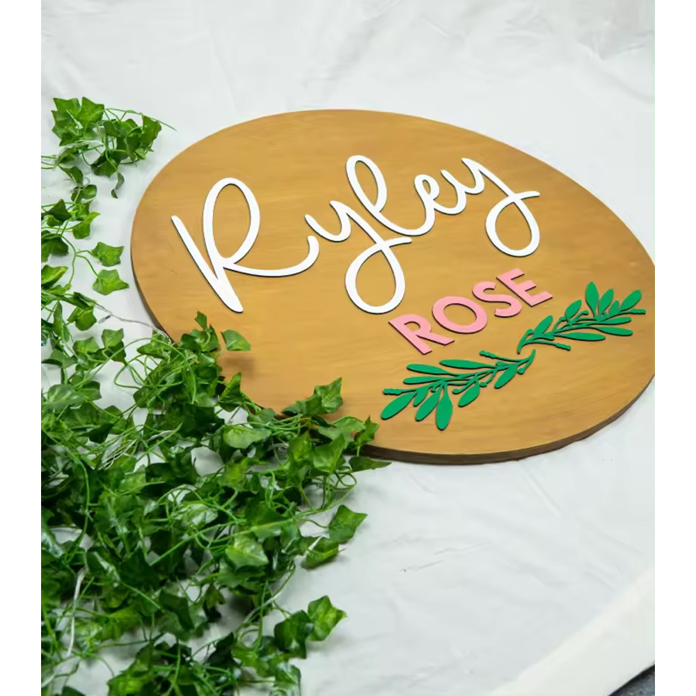 Premium Quality Custom Wooden Nursery Name Signs Best for Home Decor Wooden Wall Decoration Sign