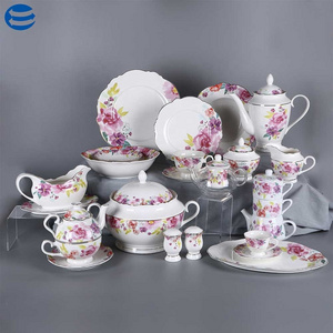 Turkey market brand names of dinner set, new bone China round dinner set wholesale