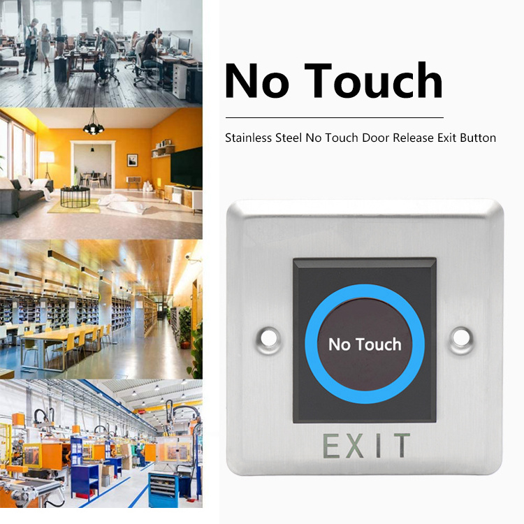 proximity push to exit button non touch release magnetic door lock infrared switch for access control system