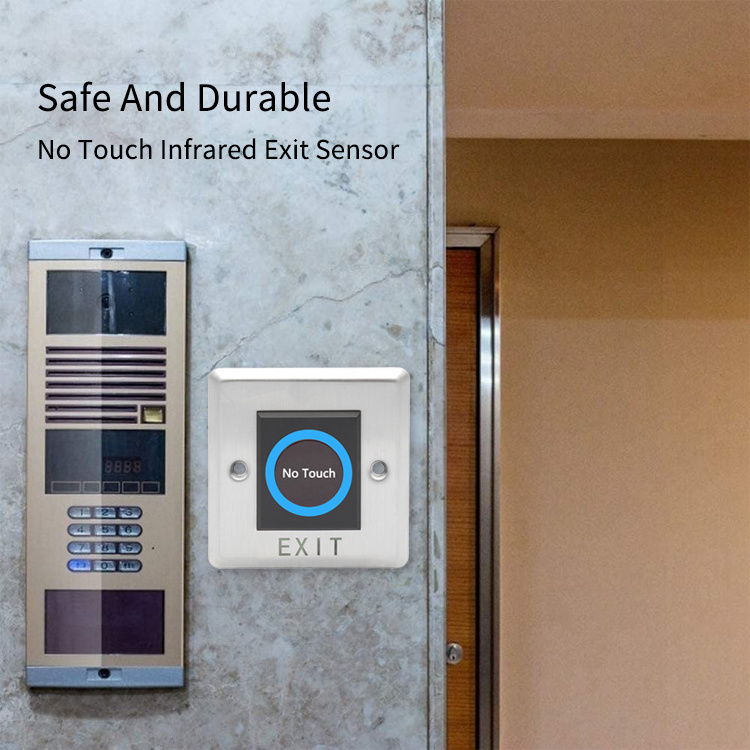 proximity push to exit button non touch release magnetic door lock infrared switch for access control system