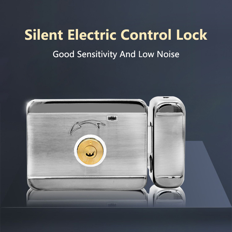 Good Quality Electric Rim Lock 12V Double Intelligent Lock Automatic Entry Door Lock Gate Access Control System