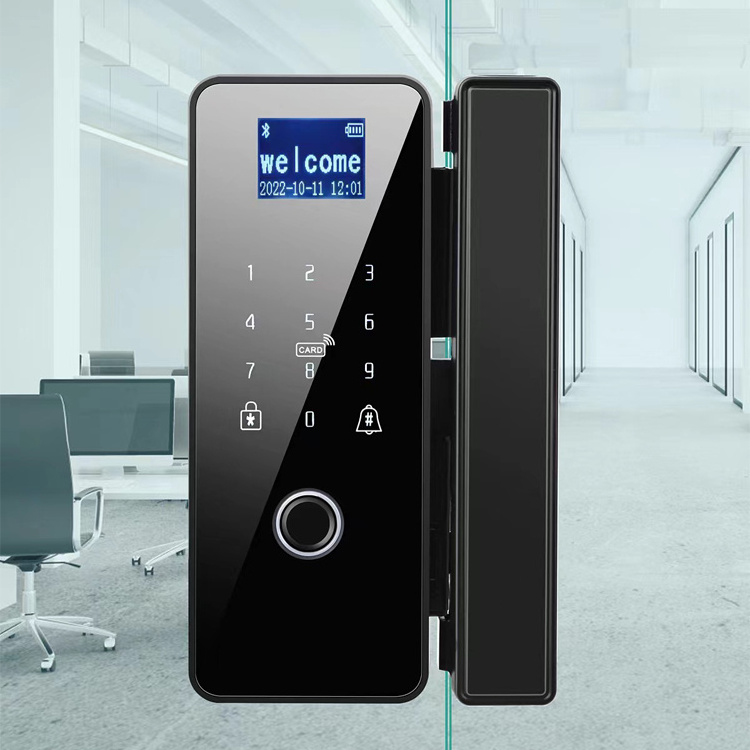 TUYA WIFI Remote Unlock Temporary Password Fingerprint Magnetic Card Password Key Remote Smart Glass Door Lock